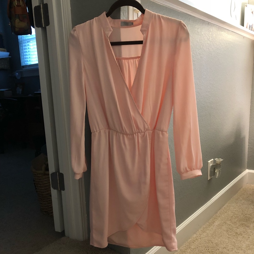 Pink long sleeve dress